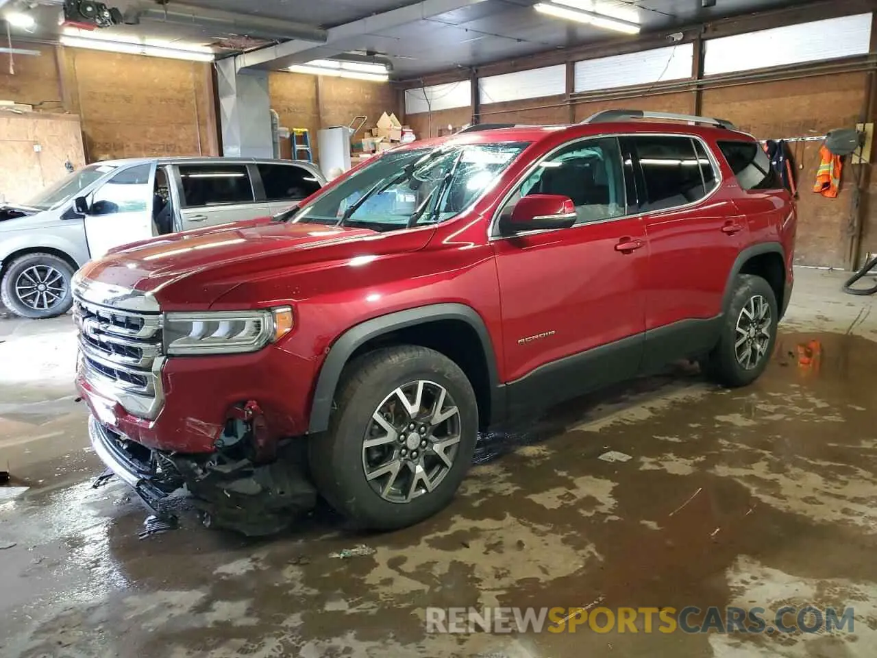 1 Photograph of a damaged car 1GKKNRL41MZ185100 GMC ACADIA 2021