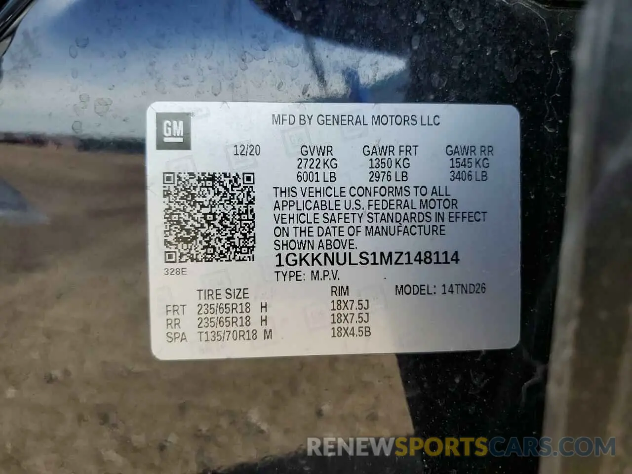 15 Photograph of a damaged car 1GKKNULS1MZ148114 GMC ACADIA 2021