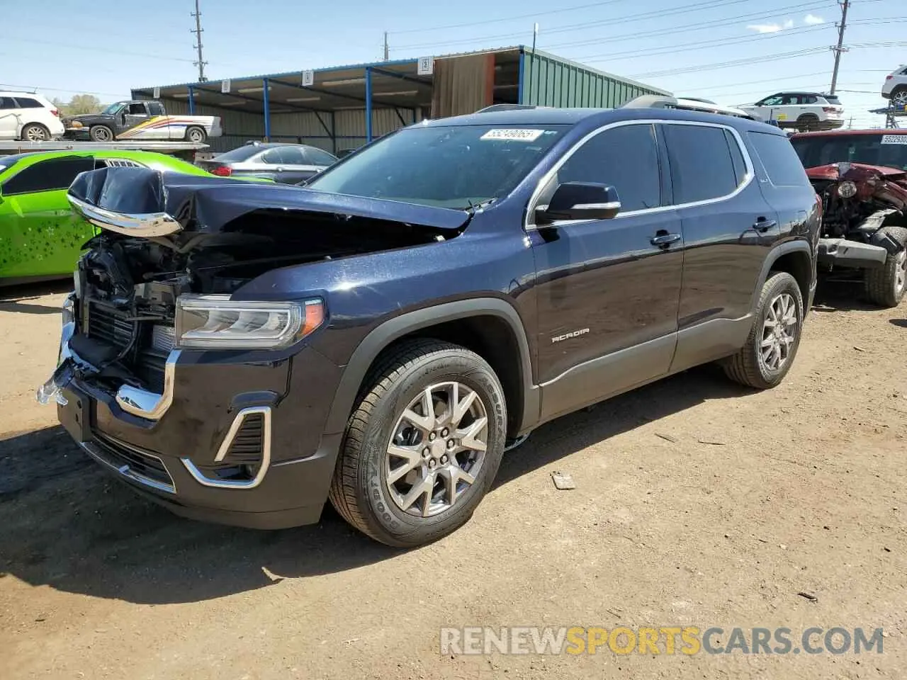 1 Photograph of a damaged car 1GKKNULS6MZ206847 GMC ACADIA 2021