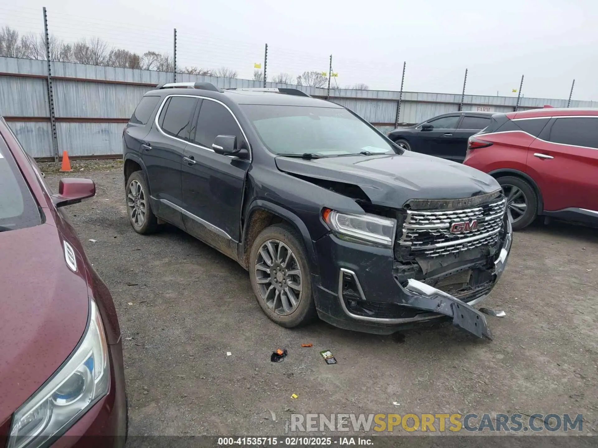 1 Photograph of a damaged car 1GKKNXLS1MZ130147 GMC ACADIA 2021