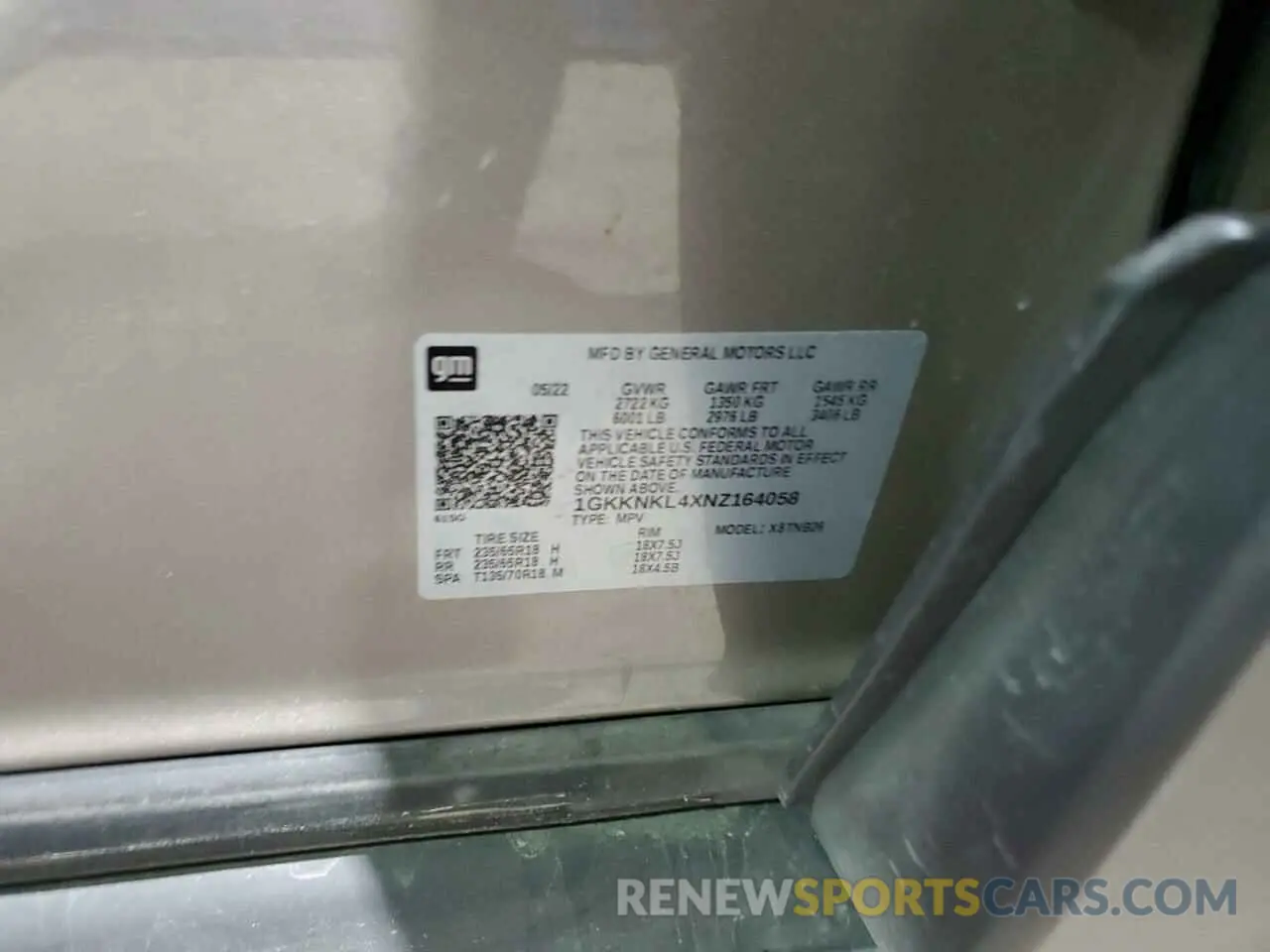 13 Фотография поврежденного автомобиля 1GKKNKL4XNZ164058 GMC ACADIA 2022