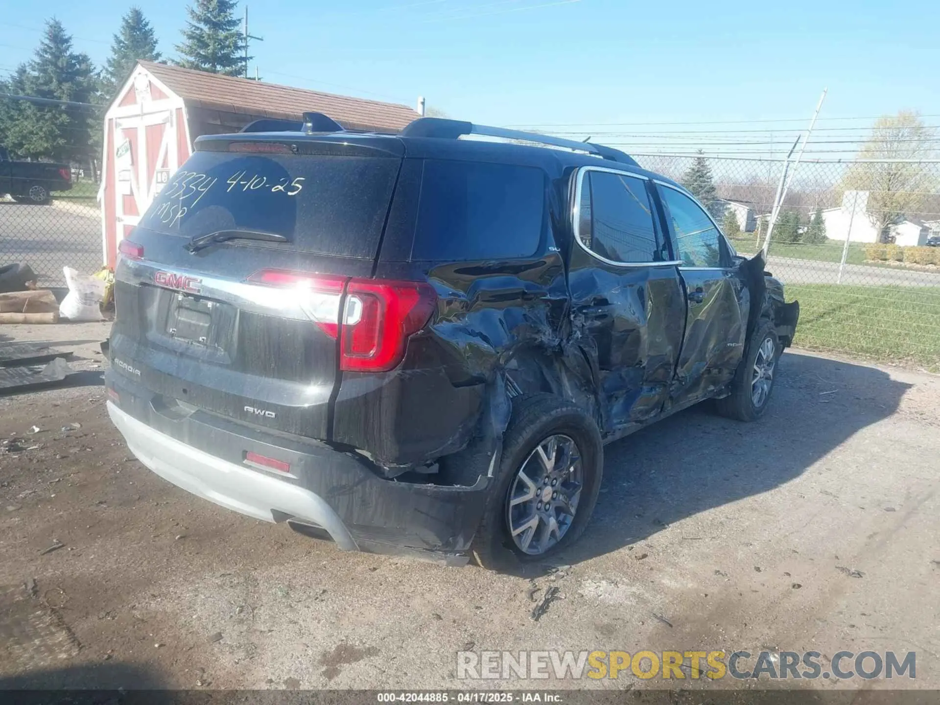 4 Фотография поврежденного автомобиля 1GKKNULS3NZ113334 GMC ACADIA 2022