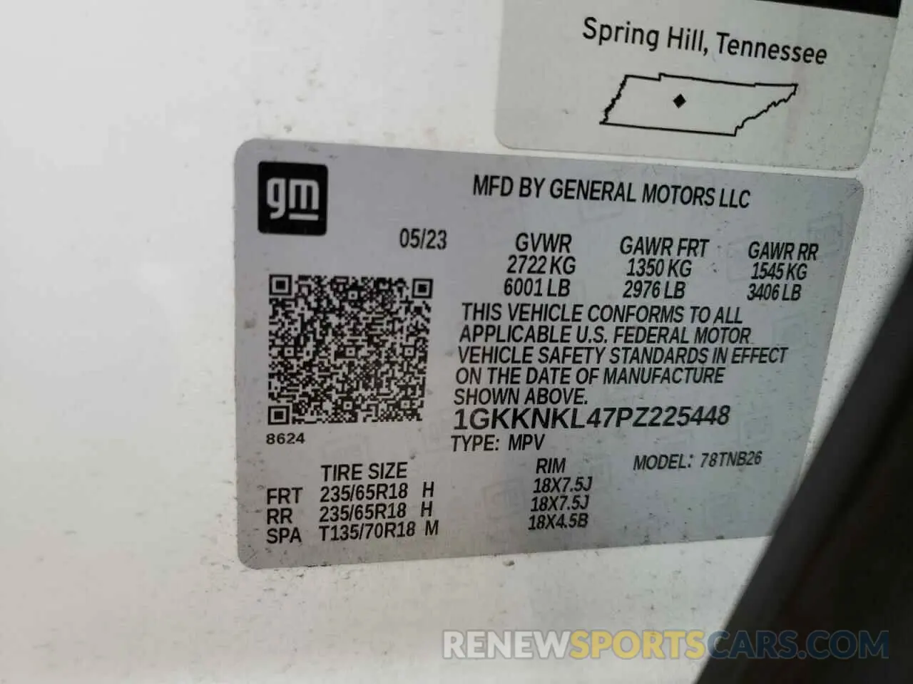 15 Фотография поврежденного автомобиля 1GKKNKL47PZ225448 GMC ACADIA 2023