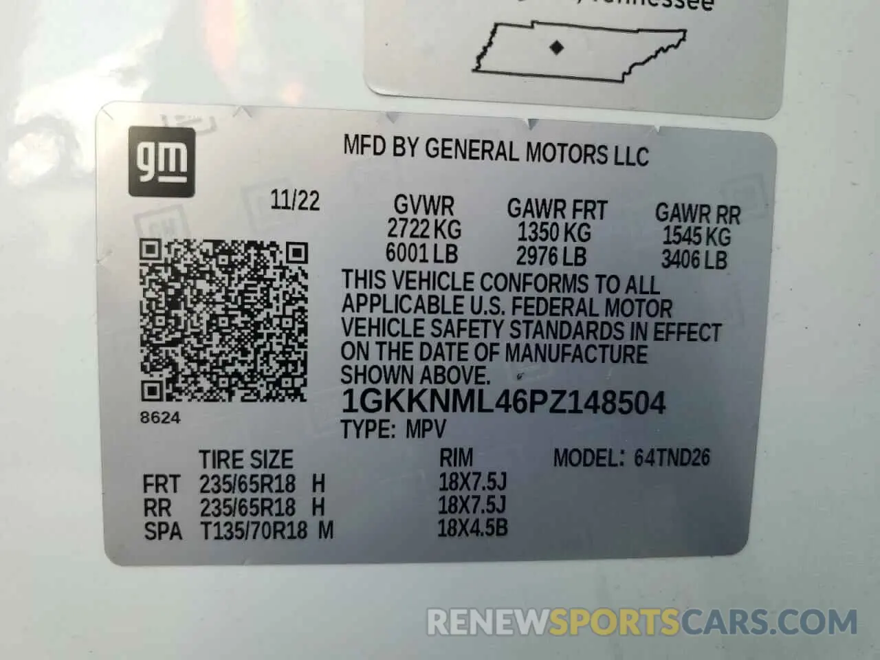13 Photograph of a damaged car 1GKKNML46PZ148504 GMC ACADIA 2023
