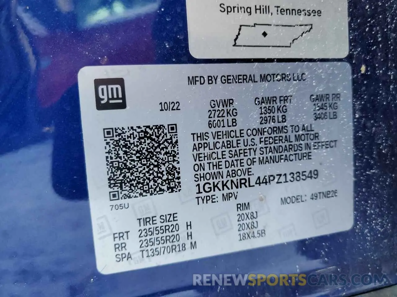 14 Фотография поврежденного автомобиля 1GKKNRL44PZ138549 GMC ACADIA 2023