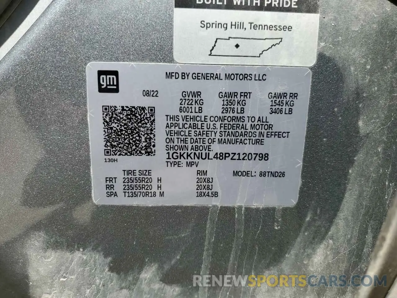 13 Photograph of a damaged car 1GKKNUL48PZ120798 GMC ACADIA 2023