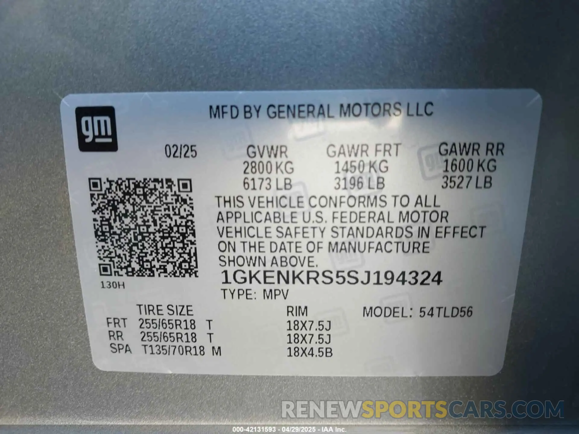 9 Фотография поврежденного автомобиля 1GKENKRS5SJ194324 GMC ACADIA 2025