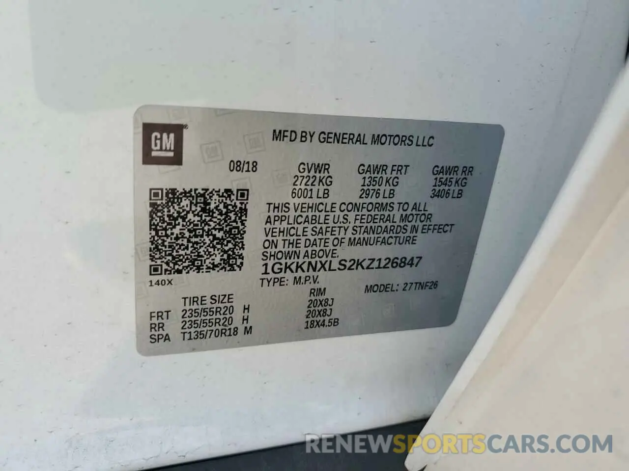 13 Фотография поврежденного автомобиля 1GKKNXLS2KZ126847 GMC ACADIA DEN 2019