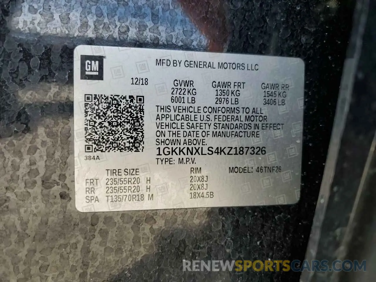 15 Photograph of a damaged car 1GKKNXLS4KZ187326 GMC ACADIA DEN 2019
