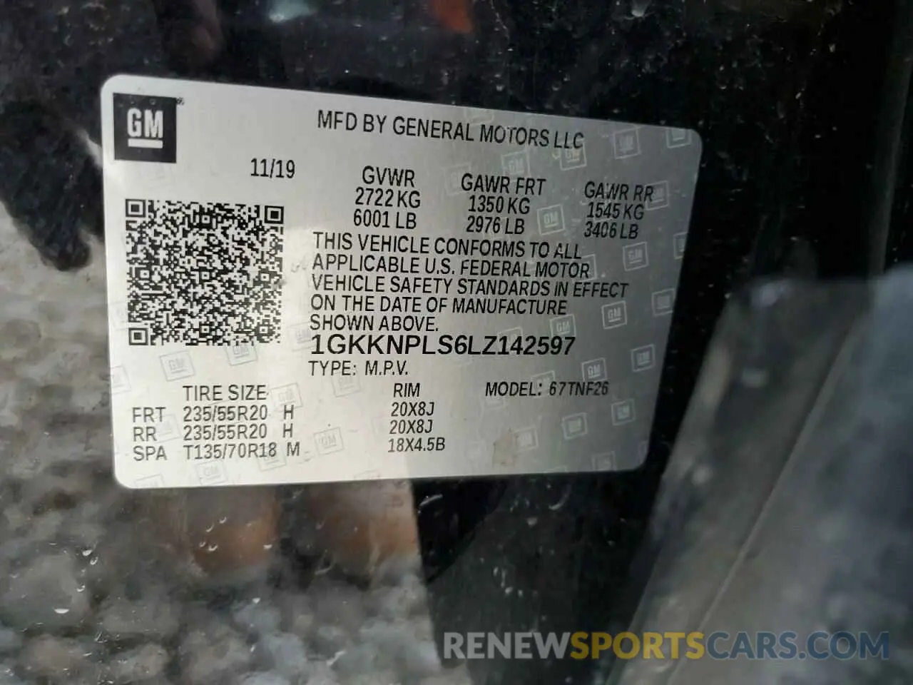 15 Photograph of a damaged car 1GKKNPLS6LZ142597 GMC ACADIA DEN 2020