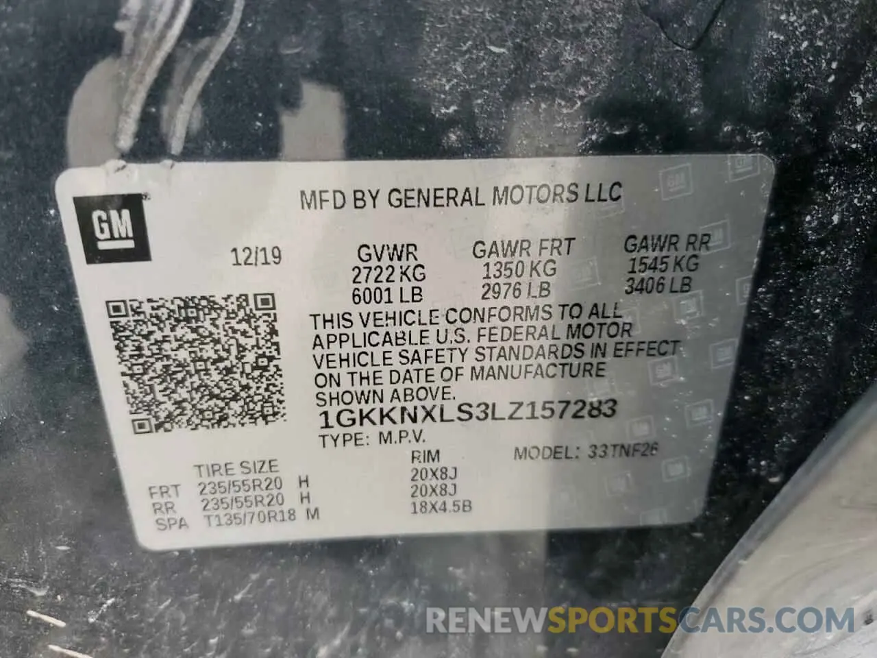 12 Фотография поврежденного автомобиля 1GKKNXLS3LZ157283 GMC ACADIA DEN 2020