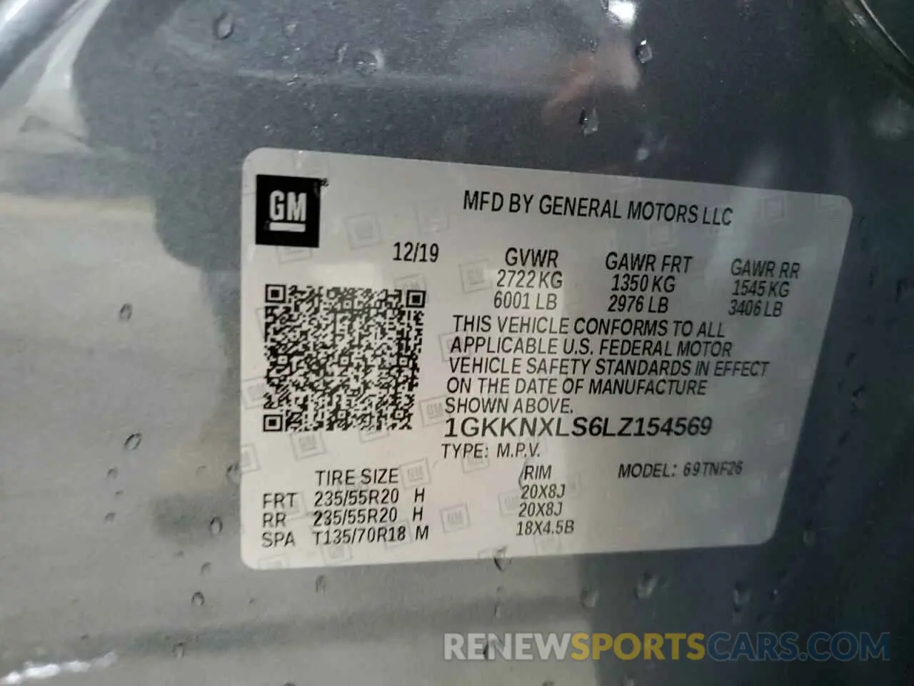 13 Фотография поврежденного автомобиля 1GKKNXLS6LZ154569 GMC ACADIA DEN 2020