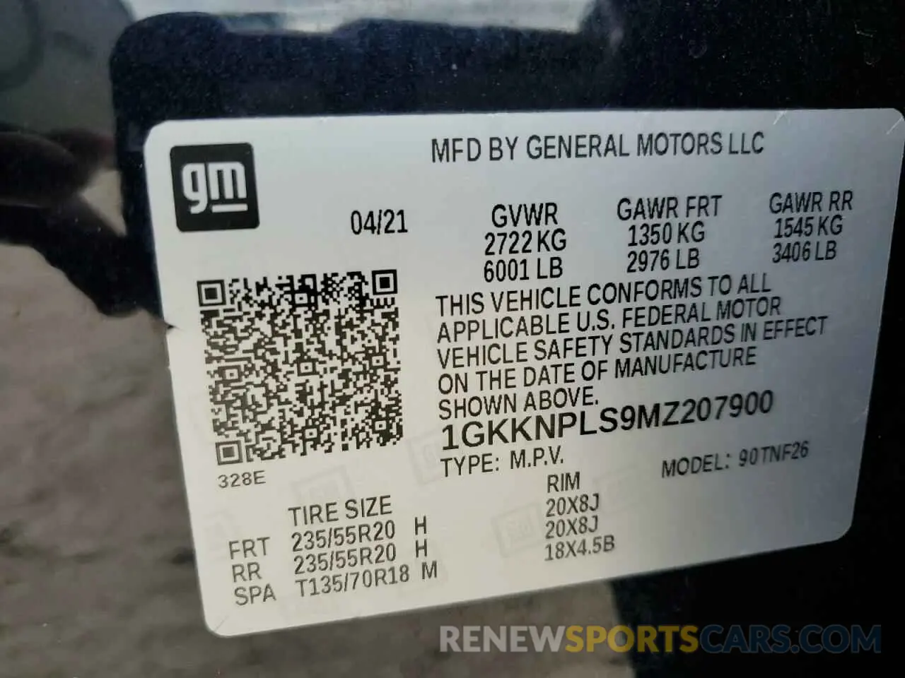 13 Photograph of a damaged car 1GKKNPLS9MZ207900 GMC ACADIA DEN 2021
