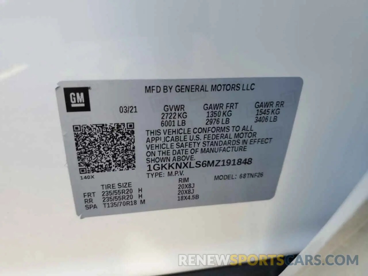 14 Фотография поврежденного автомобиля 1GKKNXLS6MZ191848 GMC ACADIA DEN 2021