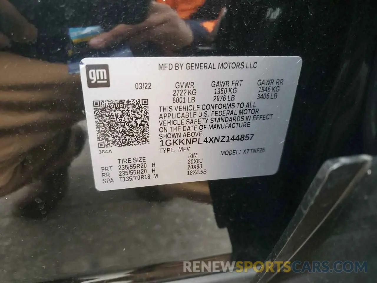 13 Photograph of a damaged car 1GKKNPL4XNZ144857 GMC ACADIA DEN 2022