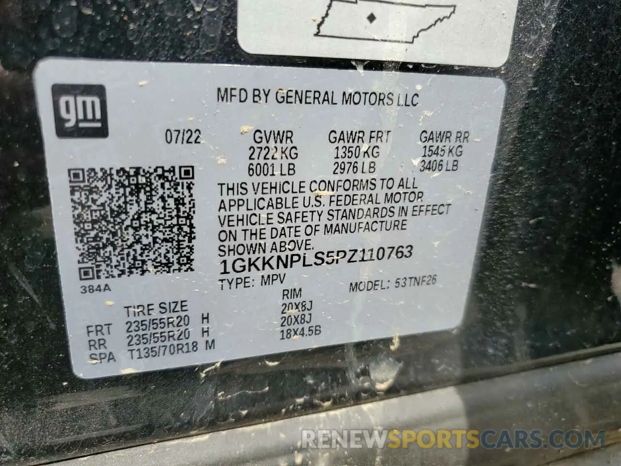 13 Фотография поврежденного автомобиля 1GKKNPLS5PZ110763 GMC ACADIA DEN 2023