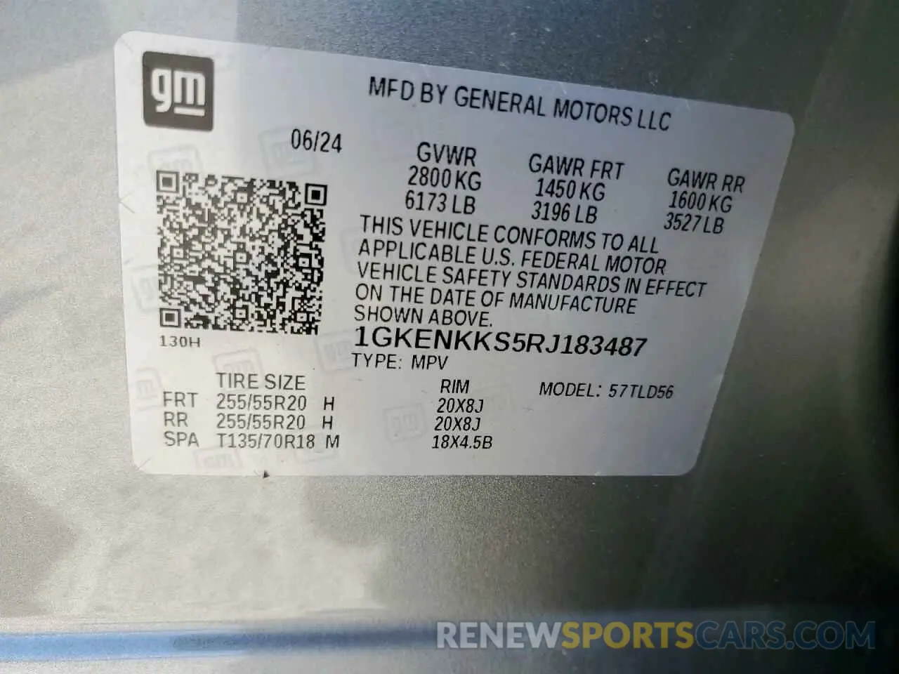 13 Photograph of a damaged car 1GKENKKS5RJ183487 GMC ACADIA UPL 2024