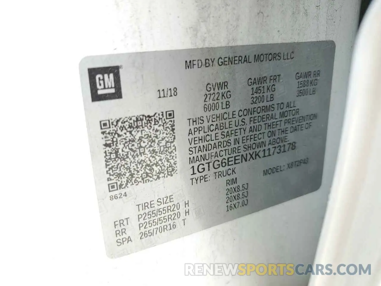 14 Photograph of a damaged car 1GTG6EENXK1173178 GMC CANYON 2019