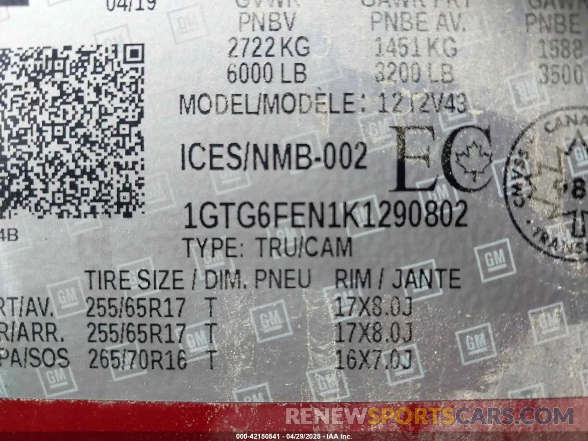 9 Фотография поврежденного автомобиля 1GTG6FEN1K1290802 GMC CANYON 2019