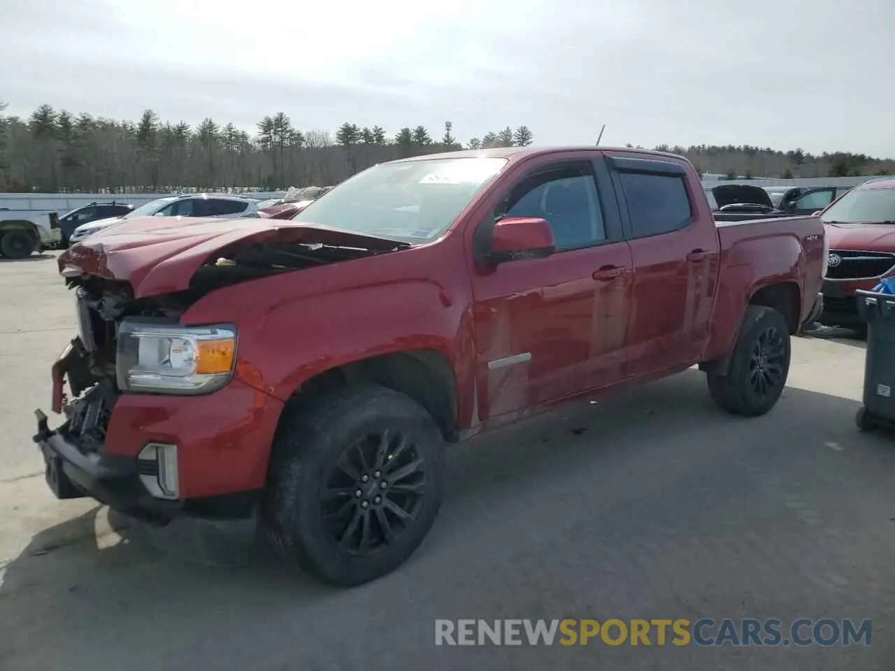 1 Photograph of a damaged car 1GTG6CEN6M1165554 GMC CANYON 2021