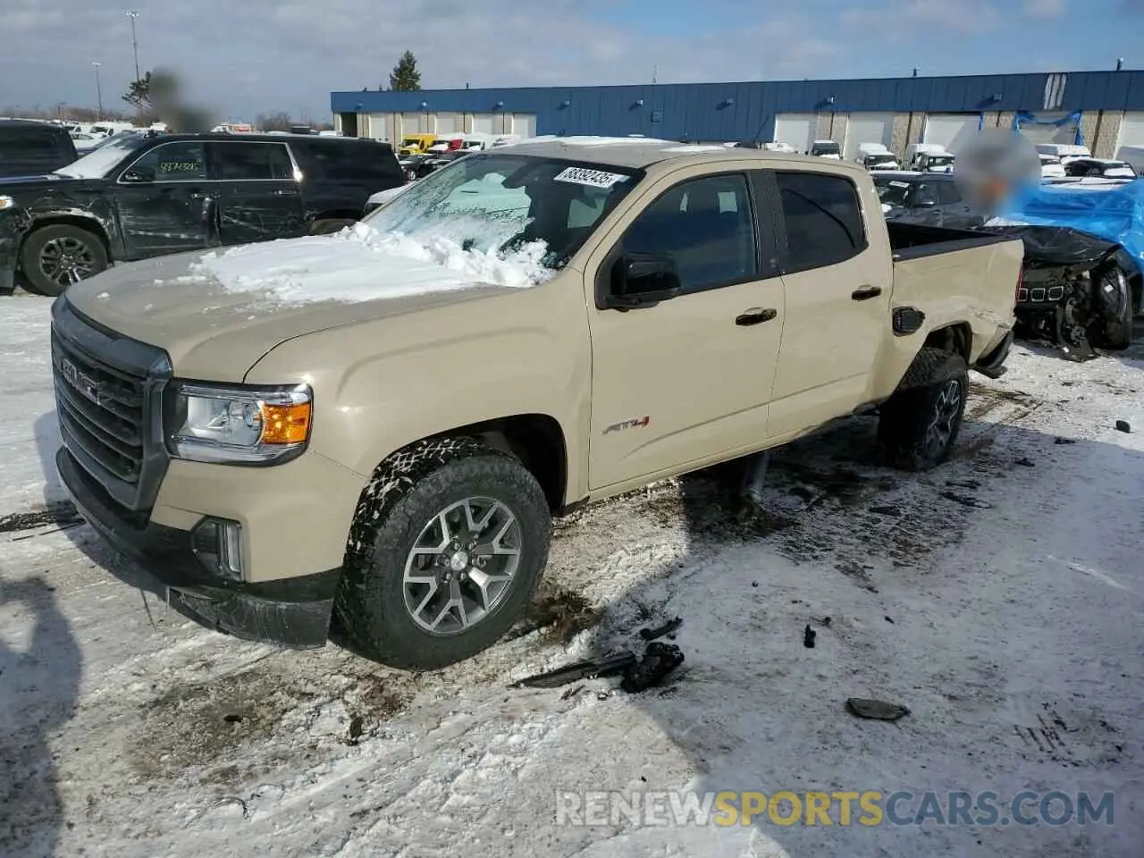 1 Photograph of a damaged car 1GTG6FEN8M1157828 GMC CANYON 2021
