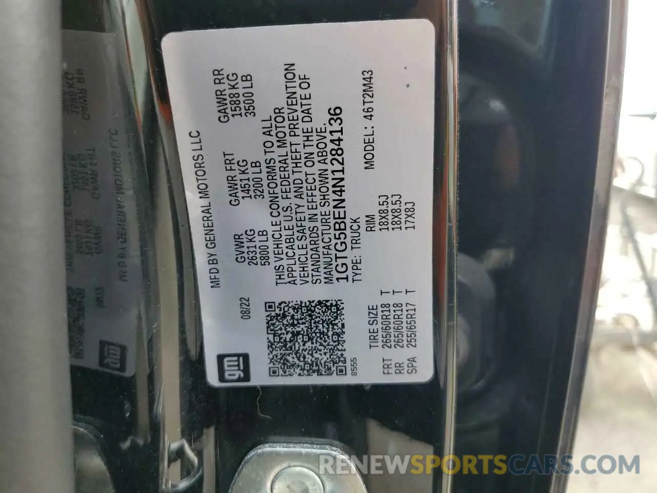 13 Фотография поврежденного автомобиля 1GTG5BEN4N1284136 GMC CANYON 2022