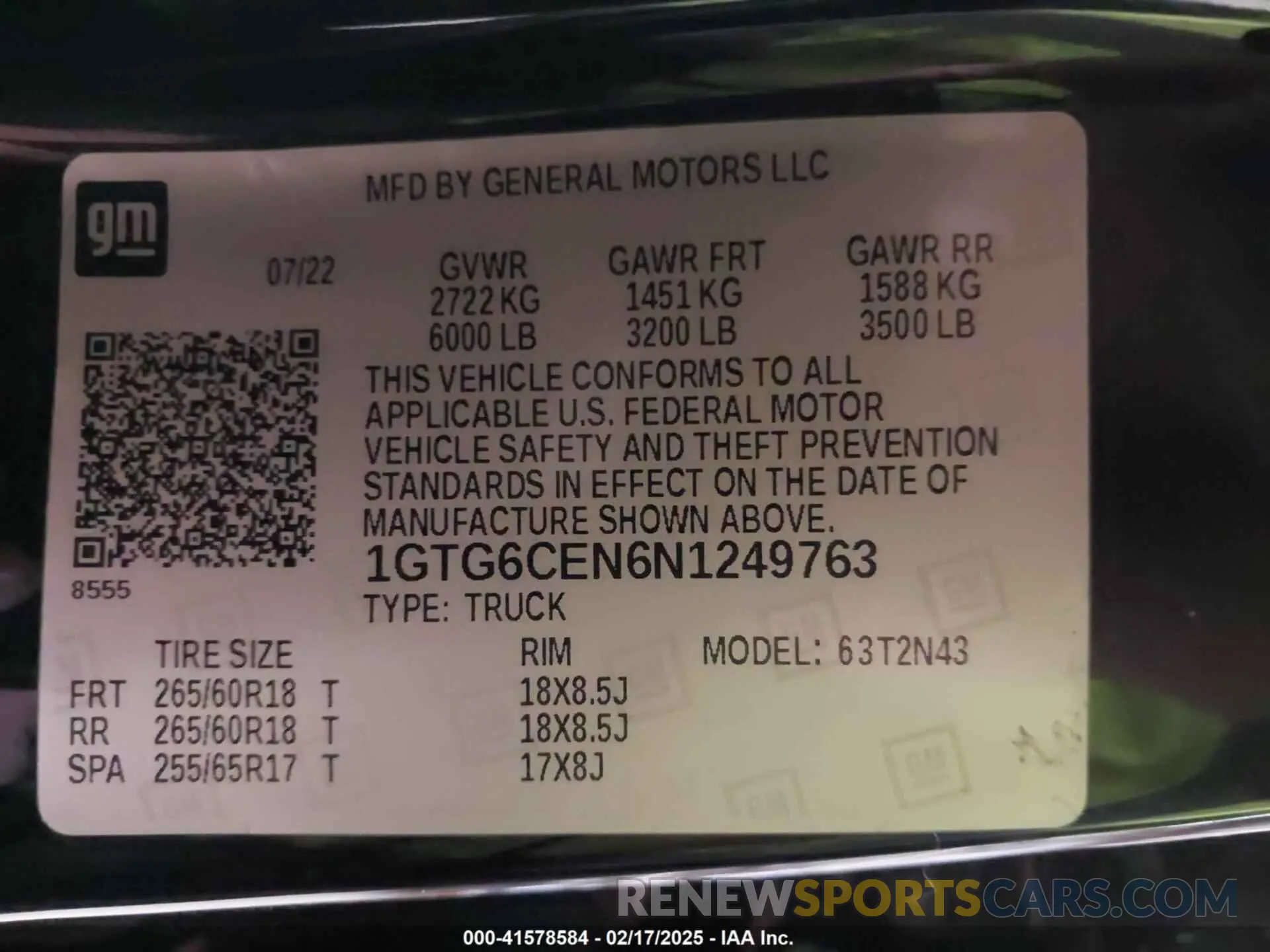 9 Photograph of a damaged car 1GTG6CEN6N1249763 GMC CANYON 2022