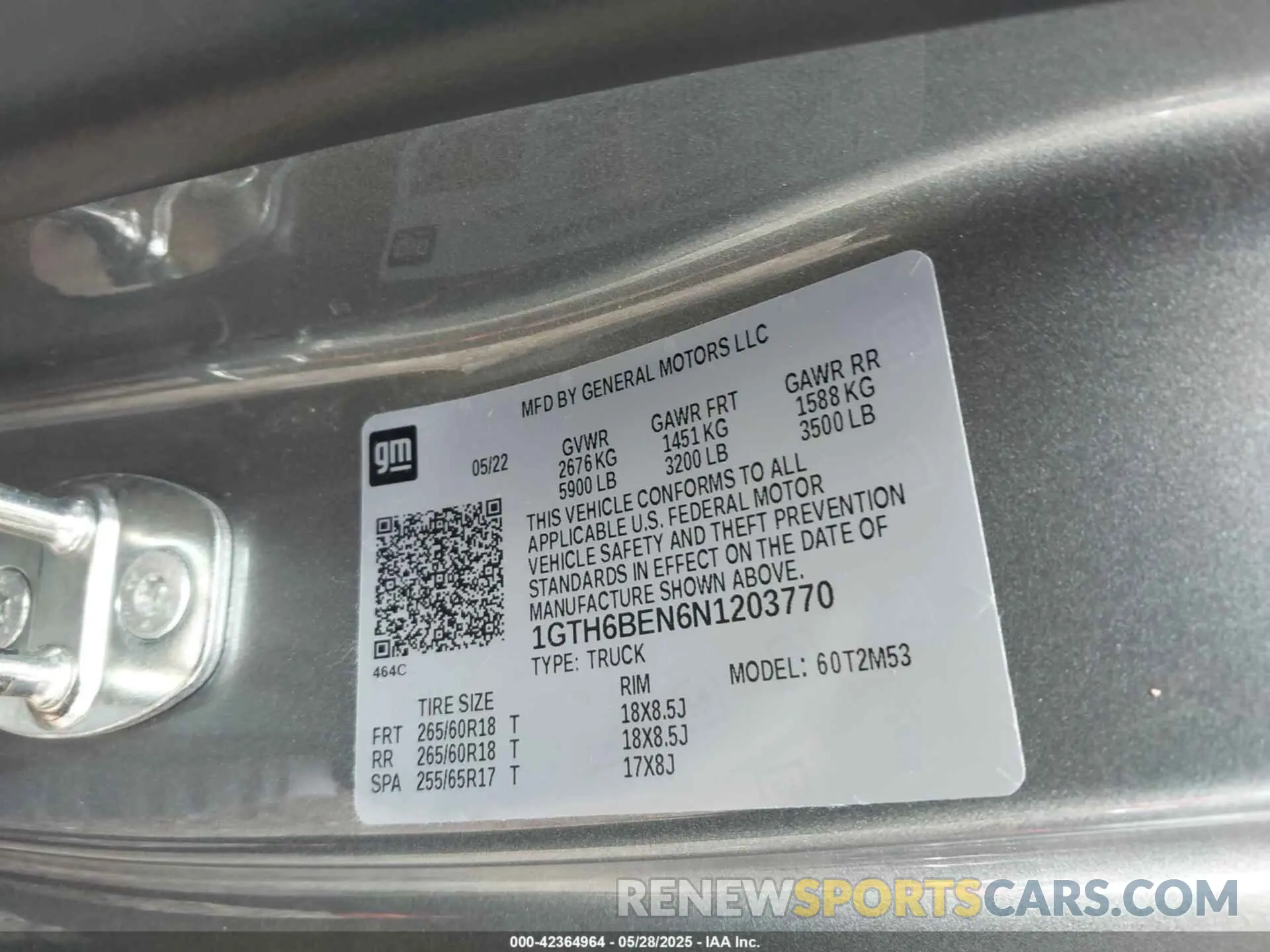 9 Photograph of a damaged car 1GTH6BEN6N1203770 GMC CANYON 2022