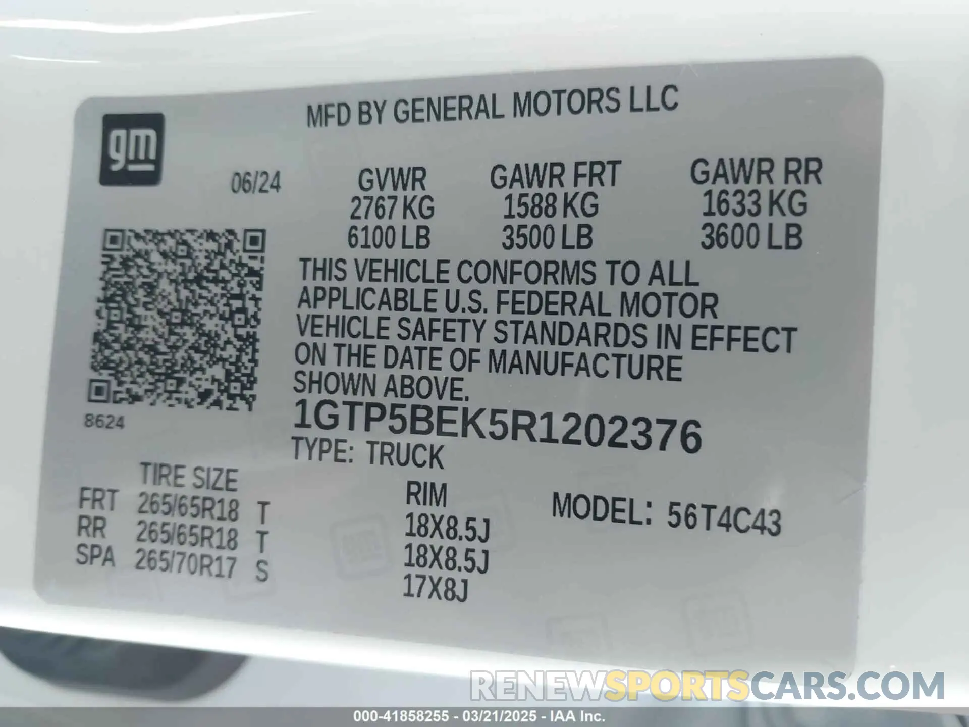 9 Photograph of a damaged car 1GTP5BEK5R1202376 GMC CANYON 2024