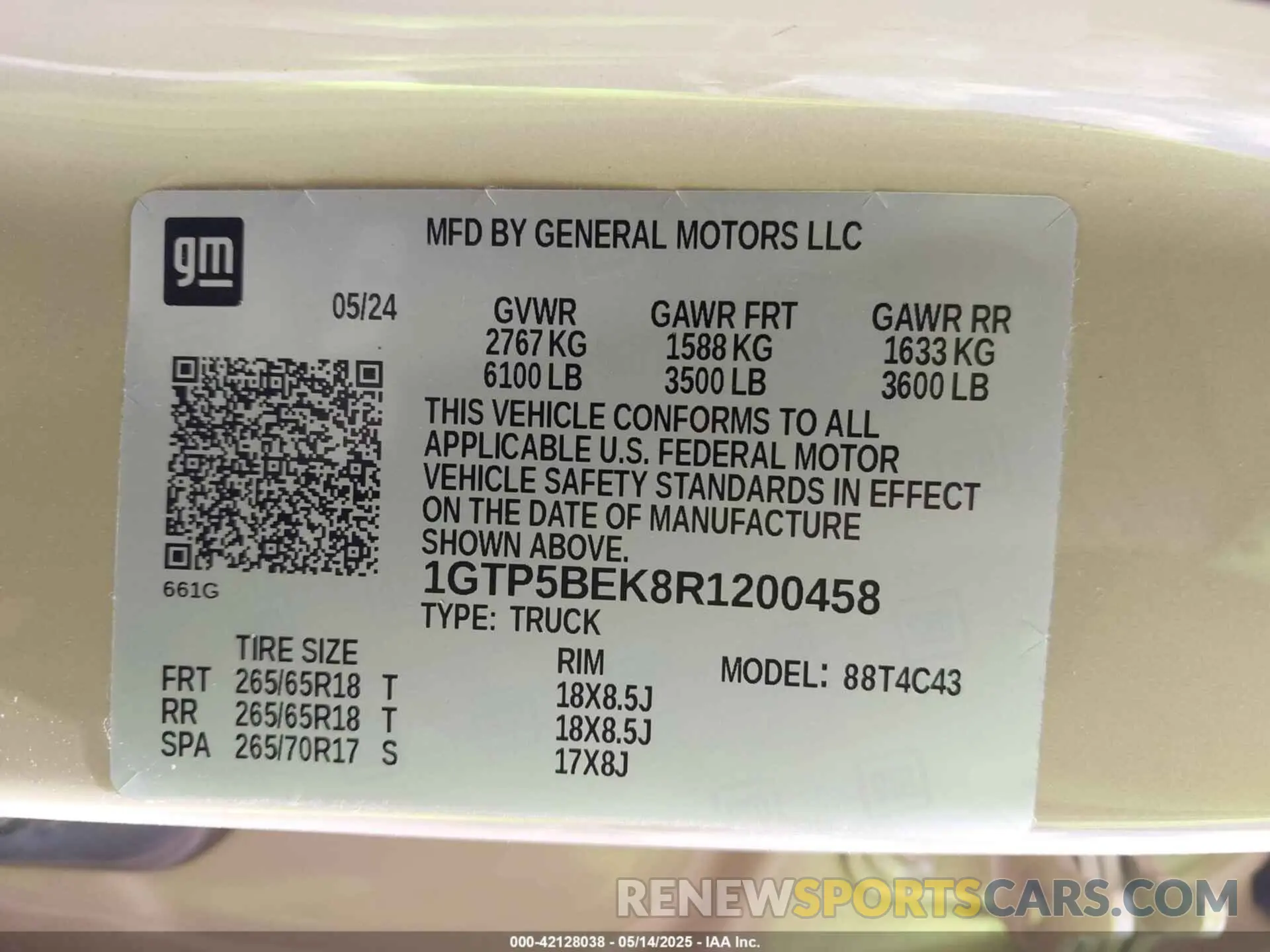 9 Фотография поврежденного автомобиля 1GTP5BEK8R1200458 GMC CANYON 2024