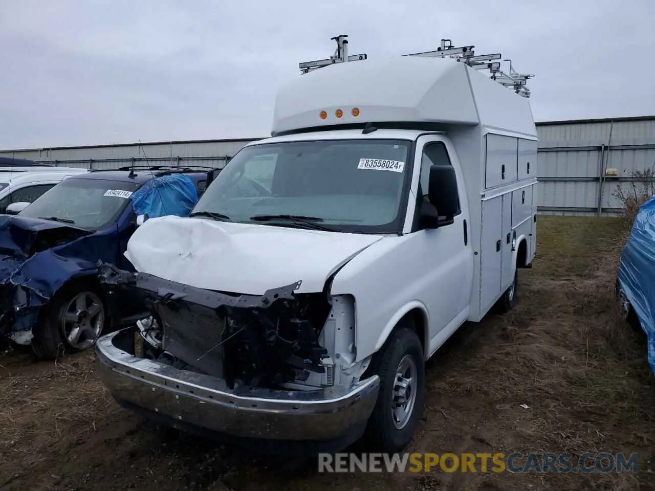 2 Photograph of a damaged car 1GD07RF71P1194316 GMC SAVANA 2023