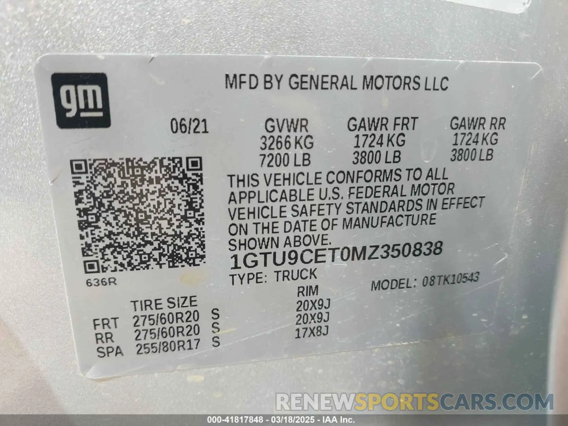 9 Фотография поврежденного автомобиля 1GTU9CET0MZ350838 GMC SIERRA 1500 2021