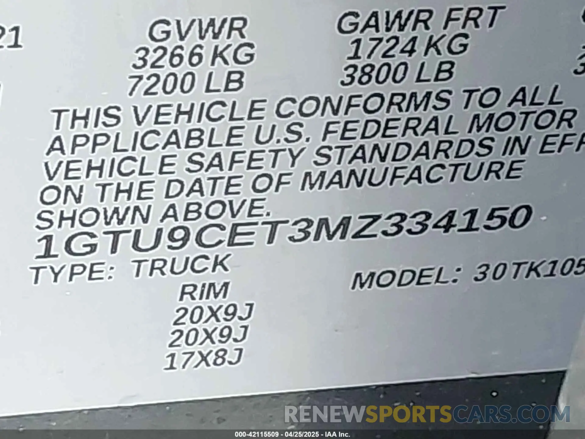 9 Photograph of a damaged car 1GTU9CET3MZ334150 GMC SIERRA 1500 2021
