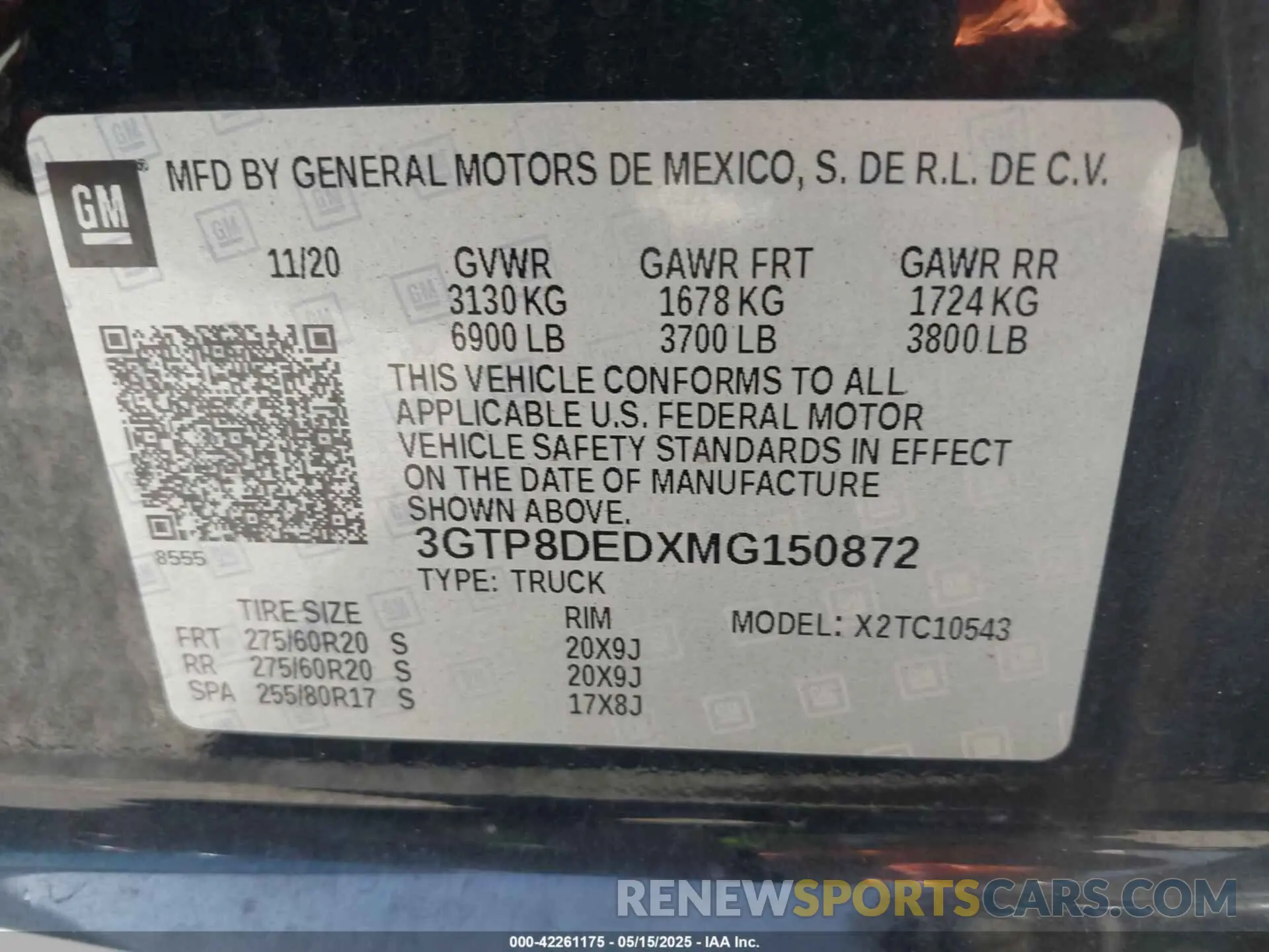 9 Photograph of a damaged car 3GTP8DEDXMG150872 GMC SIERRA 1500 2021