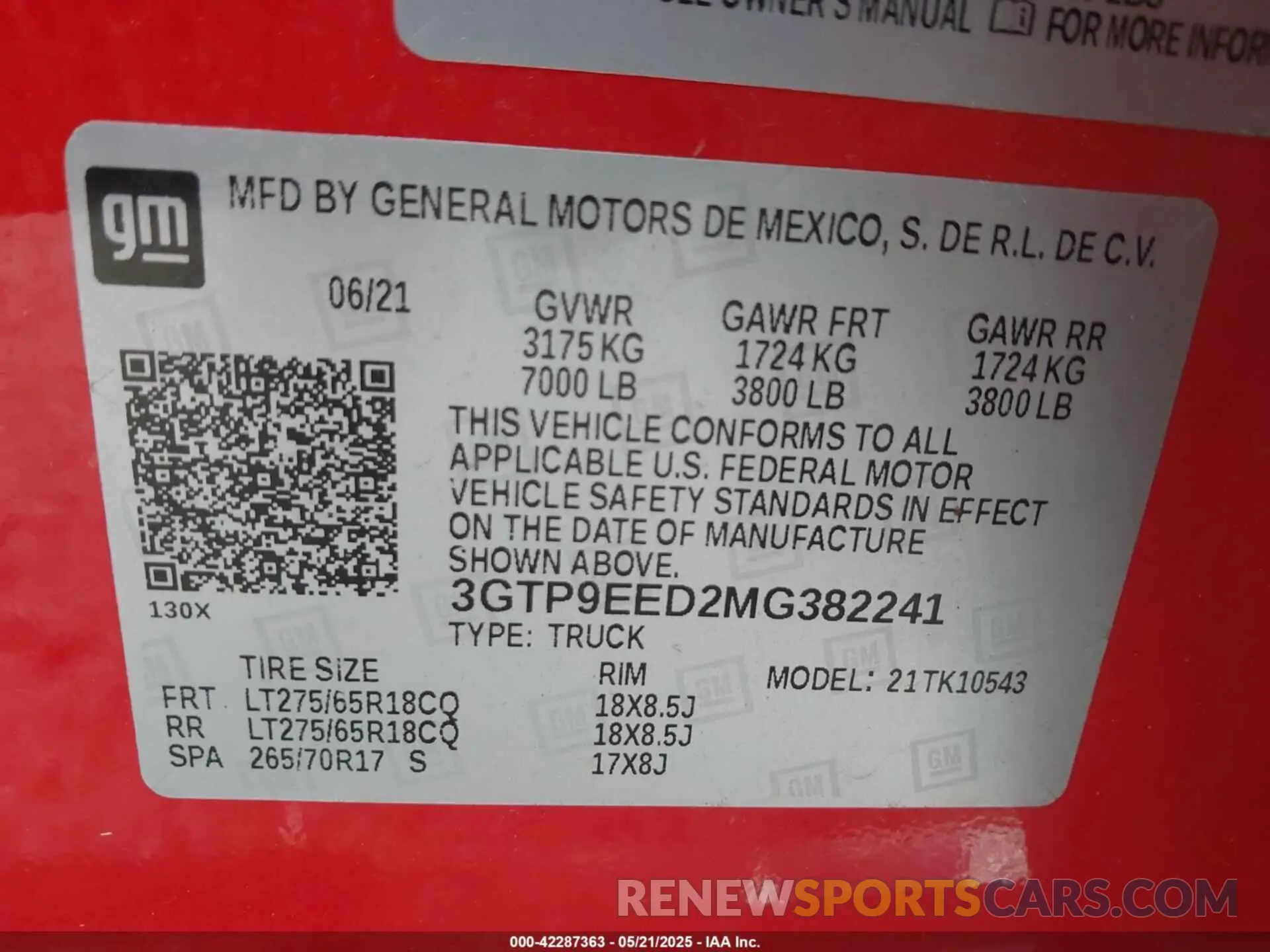9 Фотография поврежденного автомобиля 3GTP9EED2MG382241 GMC SIERRA 1500 2021