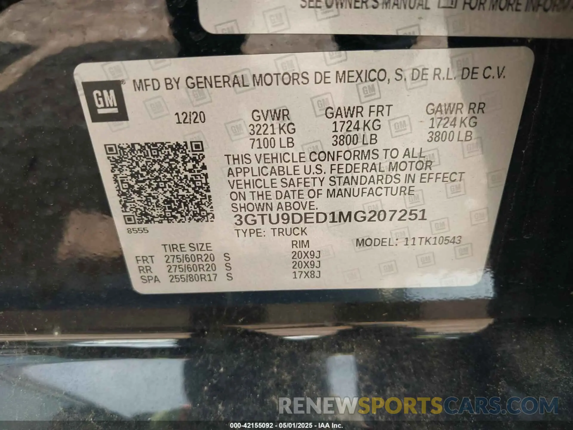 9 Photograph of a damaged car 3GTU9DED1MG207251 GMC SIERRA 1500 2021