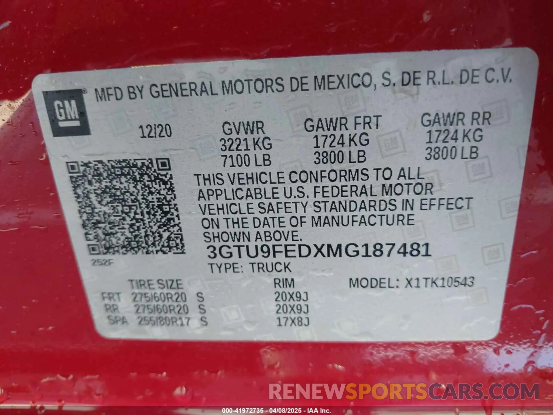 9 Photograph of a damaged car 3GTU9FEDXMG187481 GMC SIERRA 1500 2021