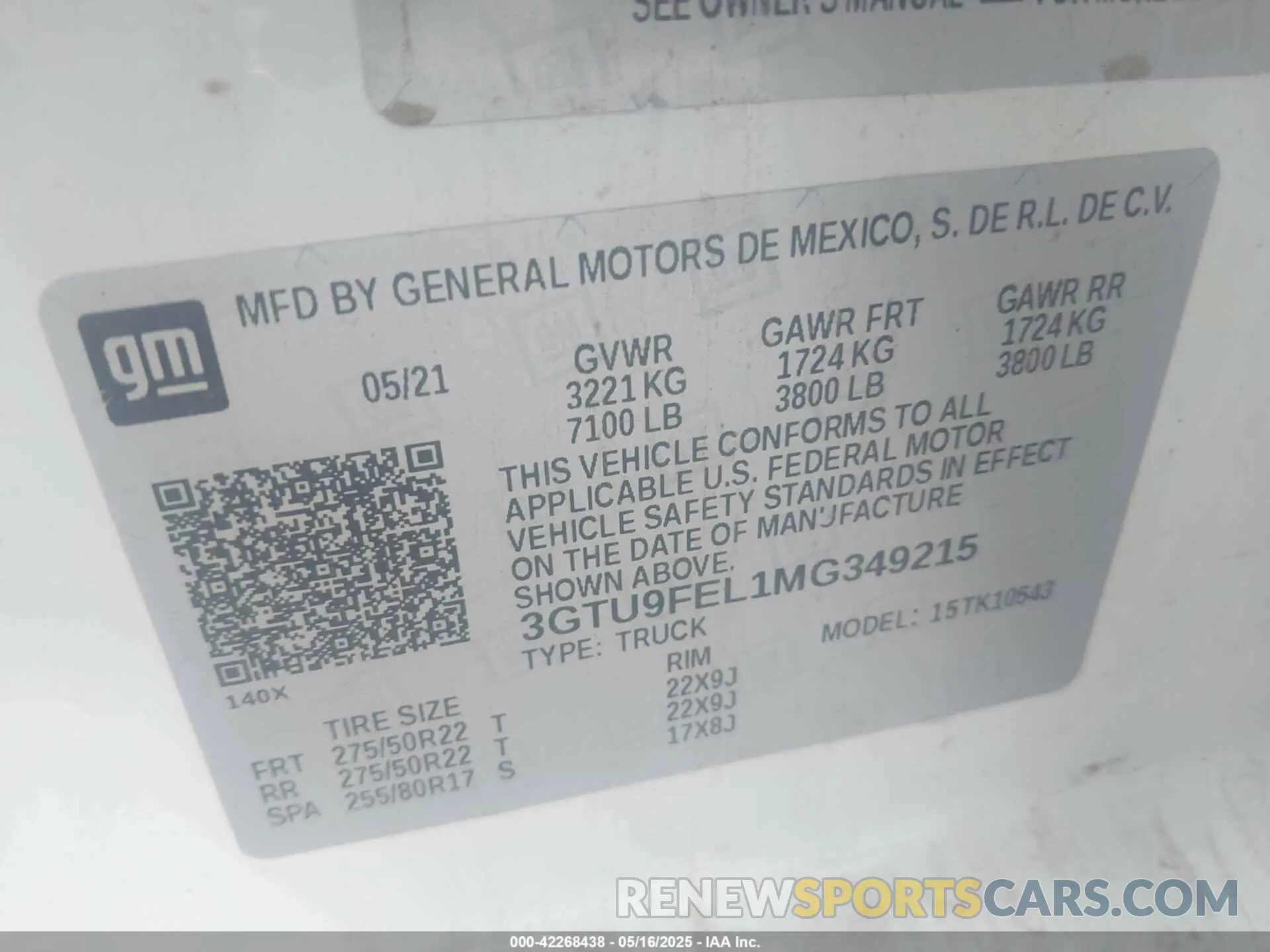 9 Фотография поврежденного автомобиля 3GTU9FEL1MG349215 GMC SIERRA 1500 2021