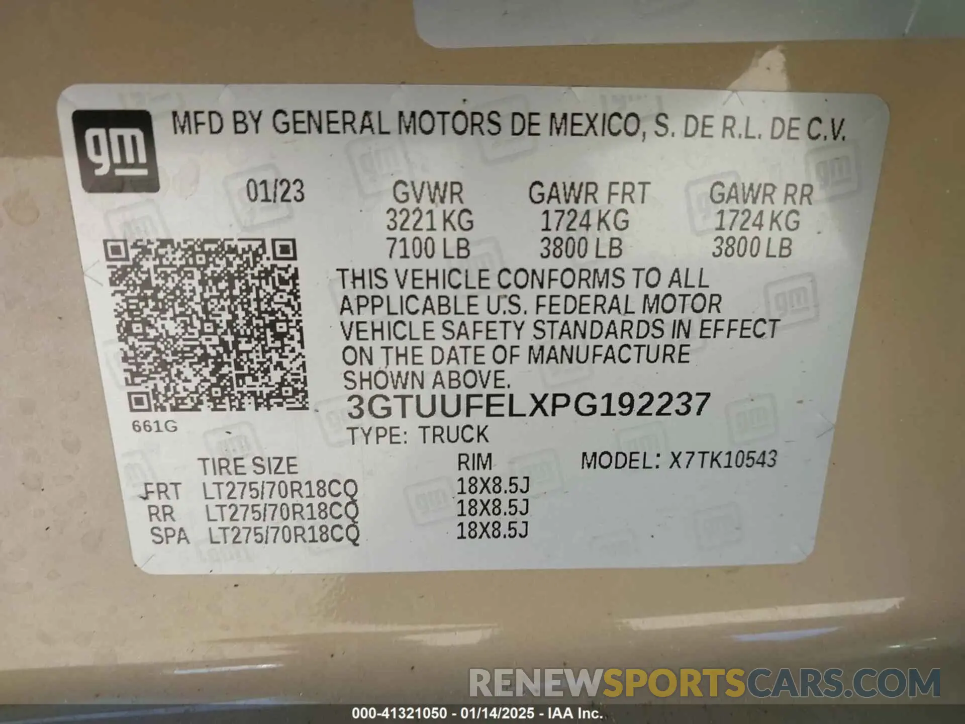 9 Фотография поврежденного автомобиля 3GTUUFELXPG192237 GMC SIERRA 1500 2023