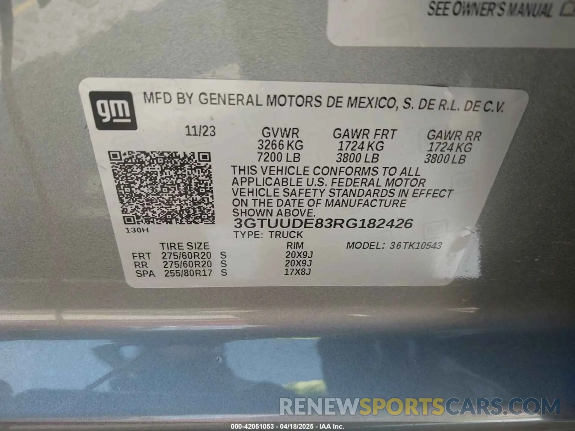 9 Фотография поврежденного автомобиля 3GTUUDE83RG182426 GMC SIERRA 1500 2024