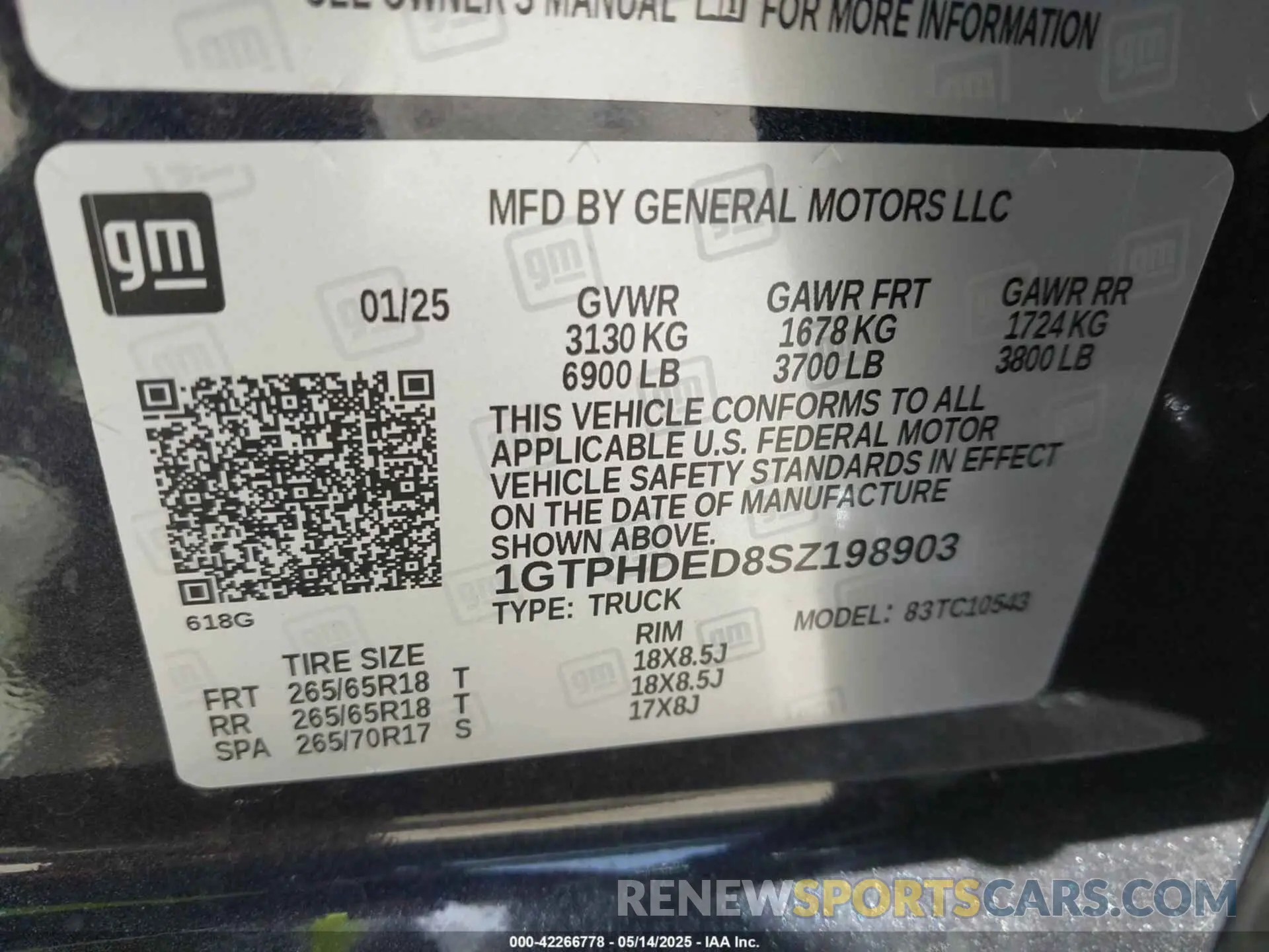 9 Фотография поврежденного автомобиля 1GTPHDED8SZ198903 GMC SIERRA 1500 2025