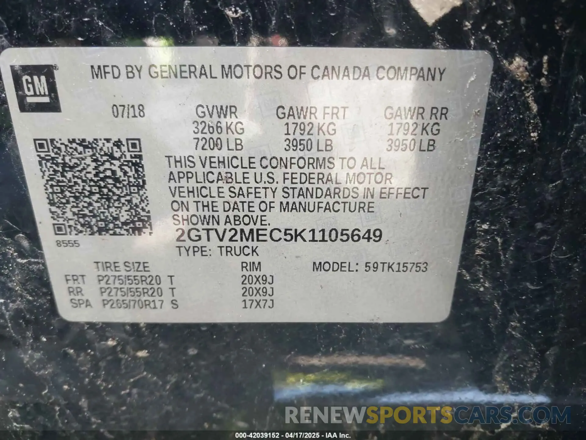 9 Фотография поврежденного автомобиля 2GTV2MEC5K1105649 GMC SIERRA 1500 LIMITED 2019