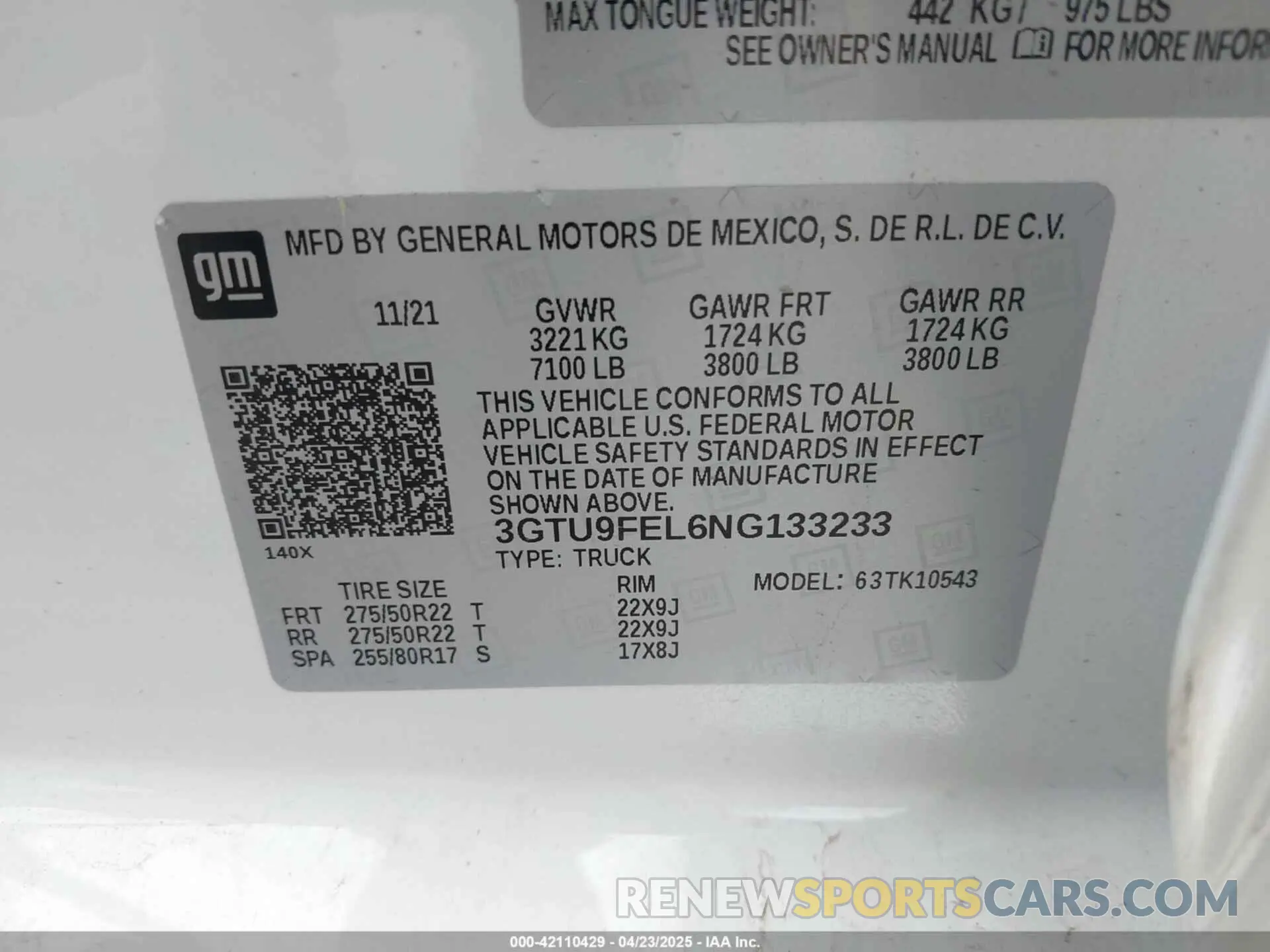 9 Фотография поврежденного автомобиля 3GTU9FEL6NG133233 GMC SIERRA 1500 LIMITED 2022