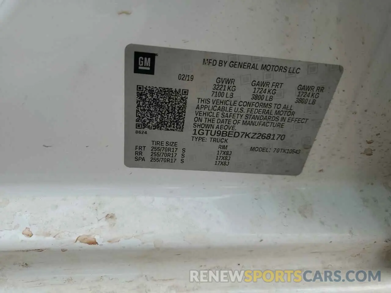 12 Photograph of a damaged car 1GTU9BED7KZ268170 GMC SIERRA 2019