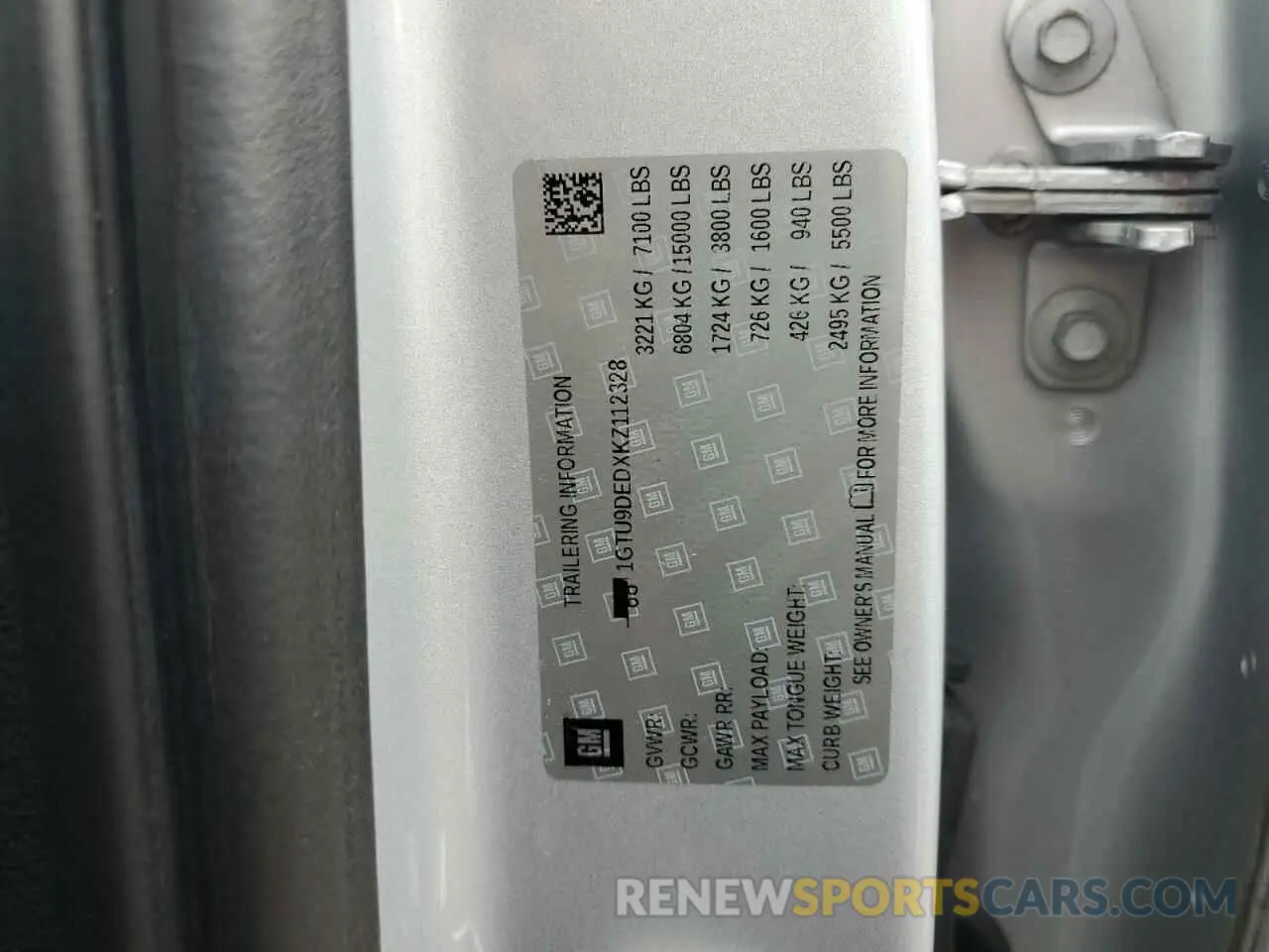 12 Фотография поврежденного автомобиля 1GTU9DEDXKZ112328 GMC SIERRA 2019