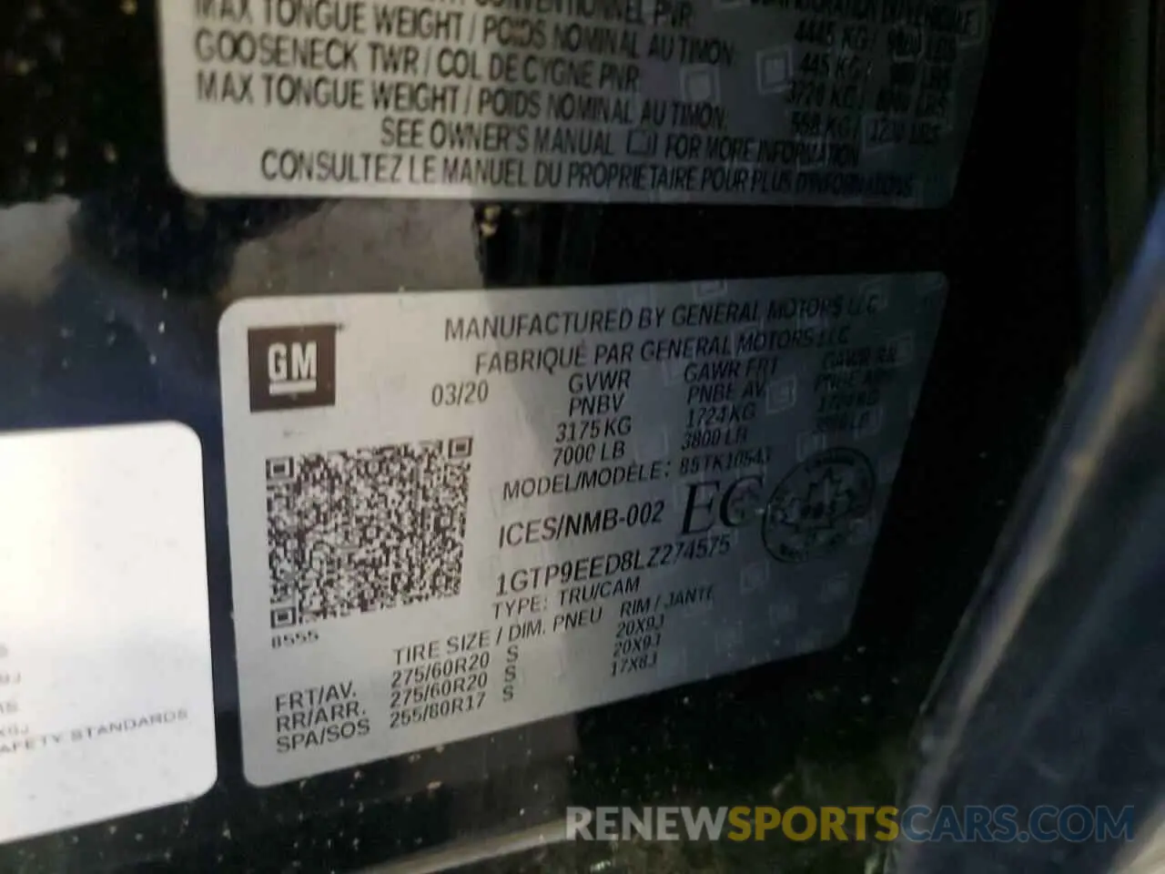 14 Фотография поврежденного автомобиля 1GTP9EED8LZ274575 GMC SIERRA 2020