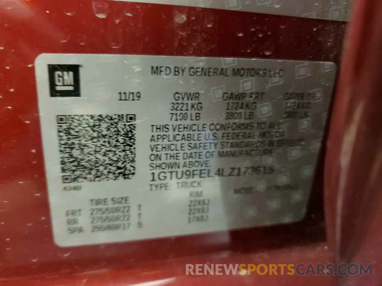 12 Photograph of a damaged car 1GTU9FEL4LZ173615 GMC SIERRA 2020