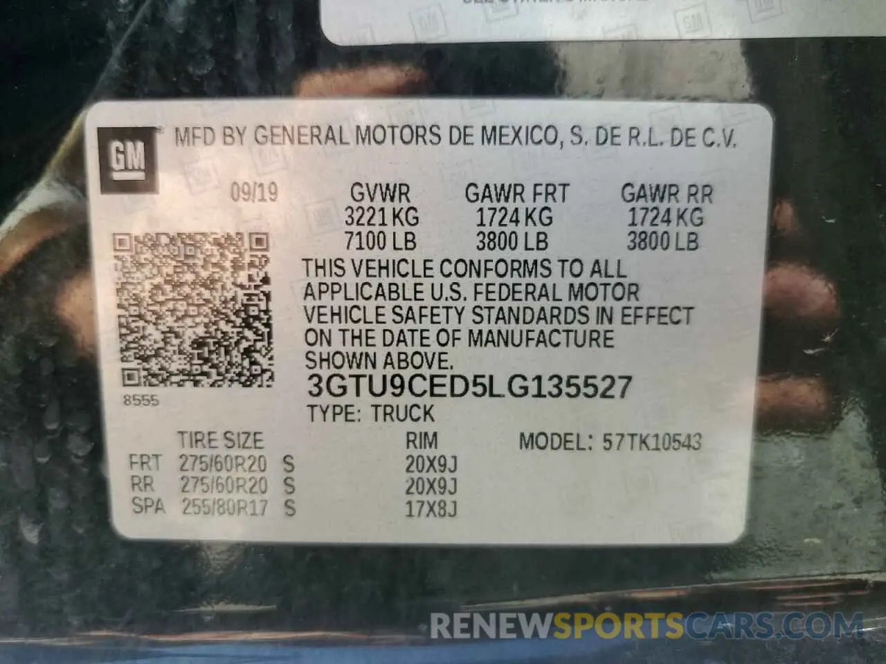 12 Фотография поврежденного автомобиля 3GTU9CED5LG135527 GMC SIERRA 2020