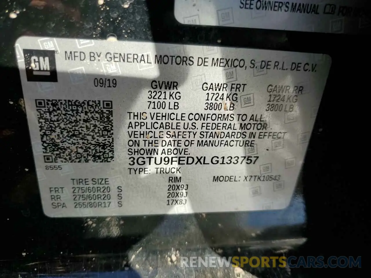 12 Фотография поврежденного автомобиля 3GTU9FEDXLG133757 GMC SIERRA 2020