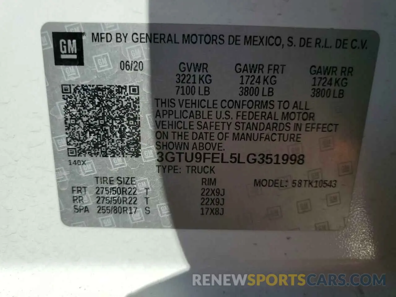 13 Фотография поврежденного автомобиля 3GTU9FEL5LG351998 GMC SIERRA 2020